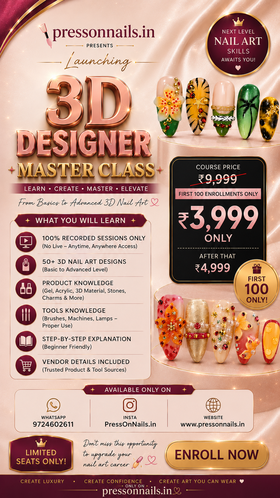3D Designer Nail Art Master Class