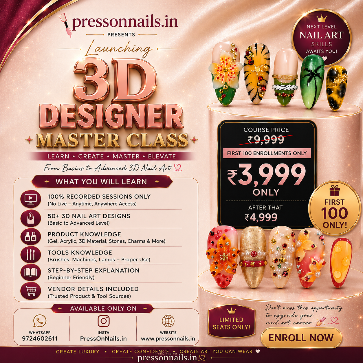 3D Designer Nail Art Master Class